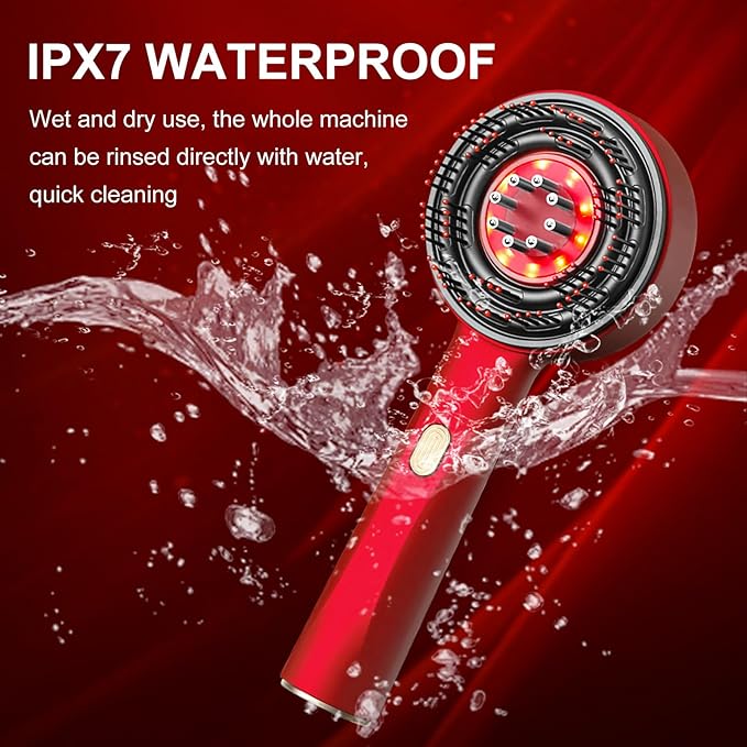 Hair Growth Comb with Red Light Therapy & Scalp Massage