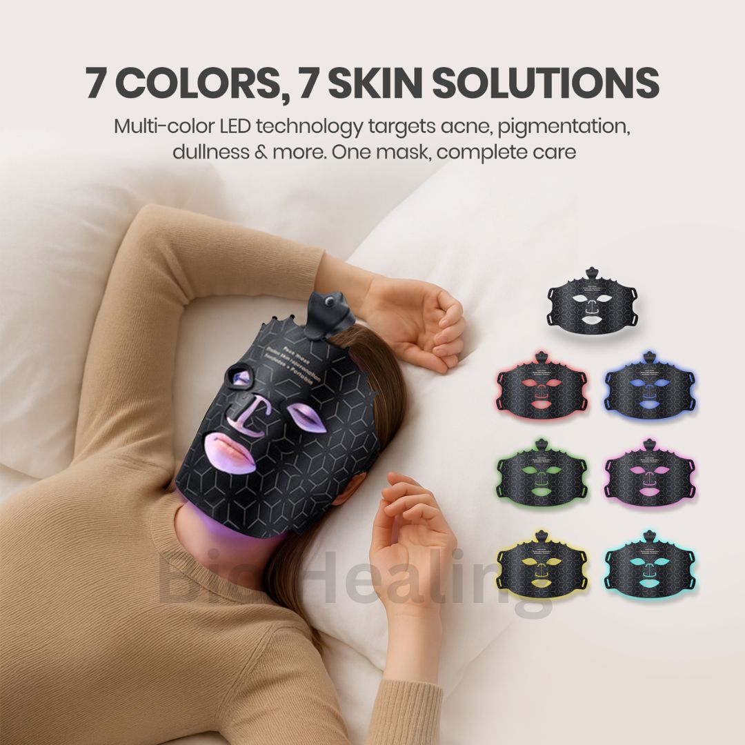 Red Light Therapy 7-Color LED Face Mask - Bio Healing™