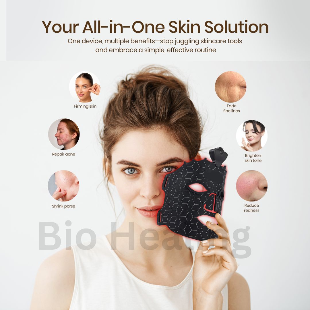 Red Light Therapy 7-Color LED Face Mask - Bio Healing™