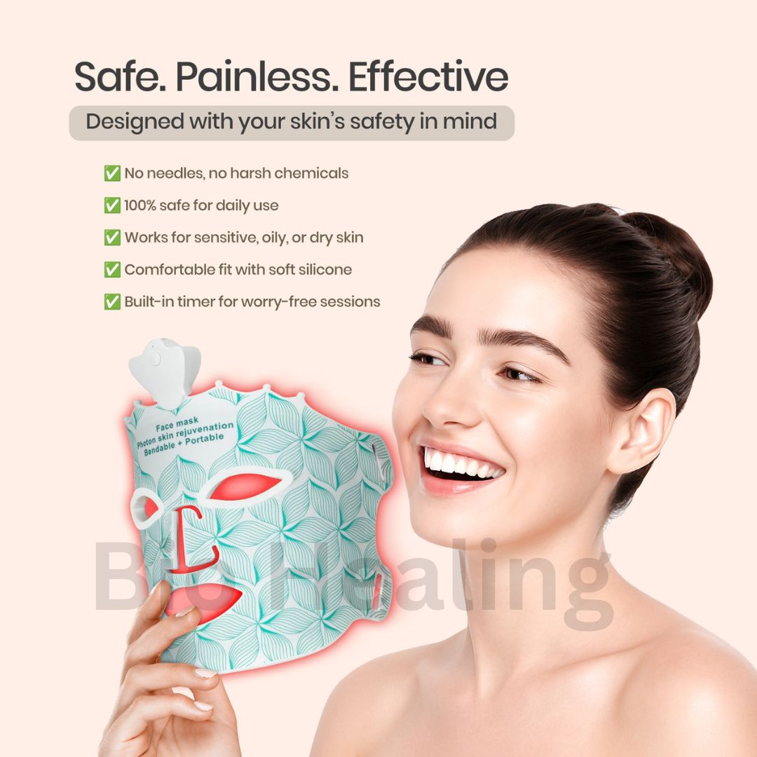 Red Light Therapy 7-Color LED Face Mask - Bio Healing™