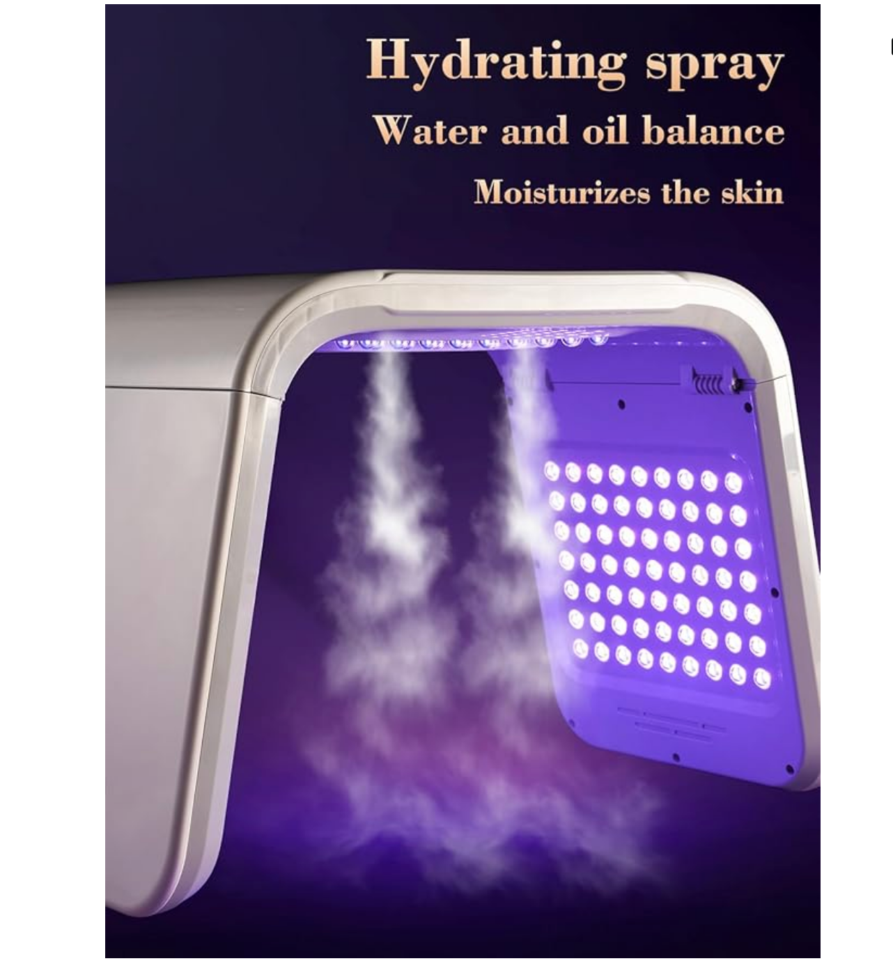 LED Face Light Therapy Mask with Spray Hydration – 7 Color Modes