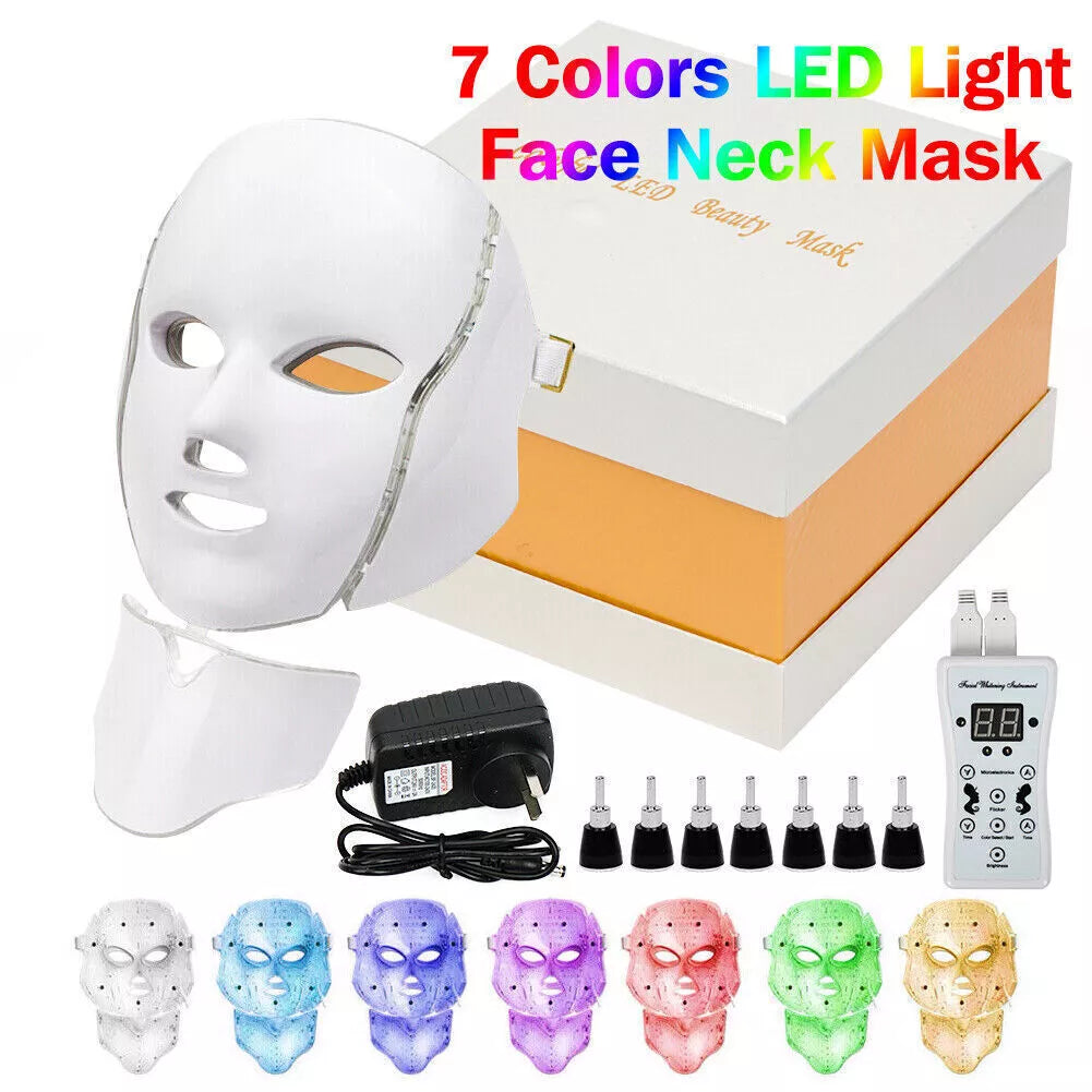 LED Light Face Mask Facial Skin Rejuvenation Therapy Anti Wrinkle