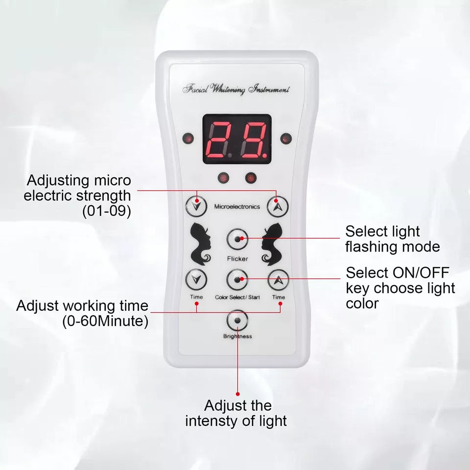 LED Light Face Mask Facial Skin Rejuvenation Therapy Anti Wrinkle
