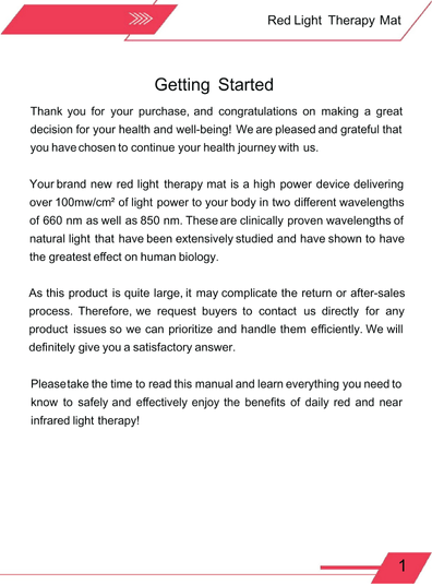 Circulation boosting red light mat