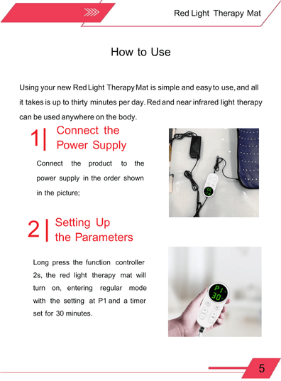 Collagen boosting light mat