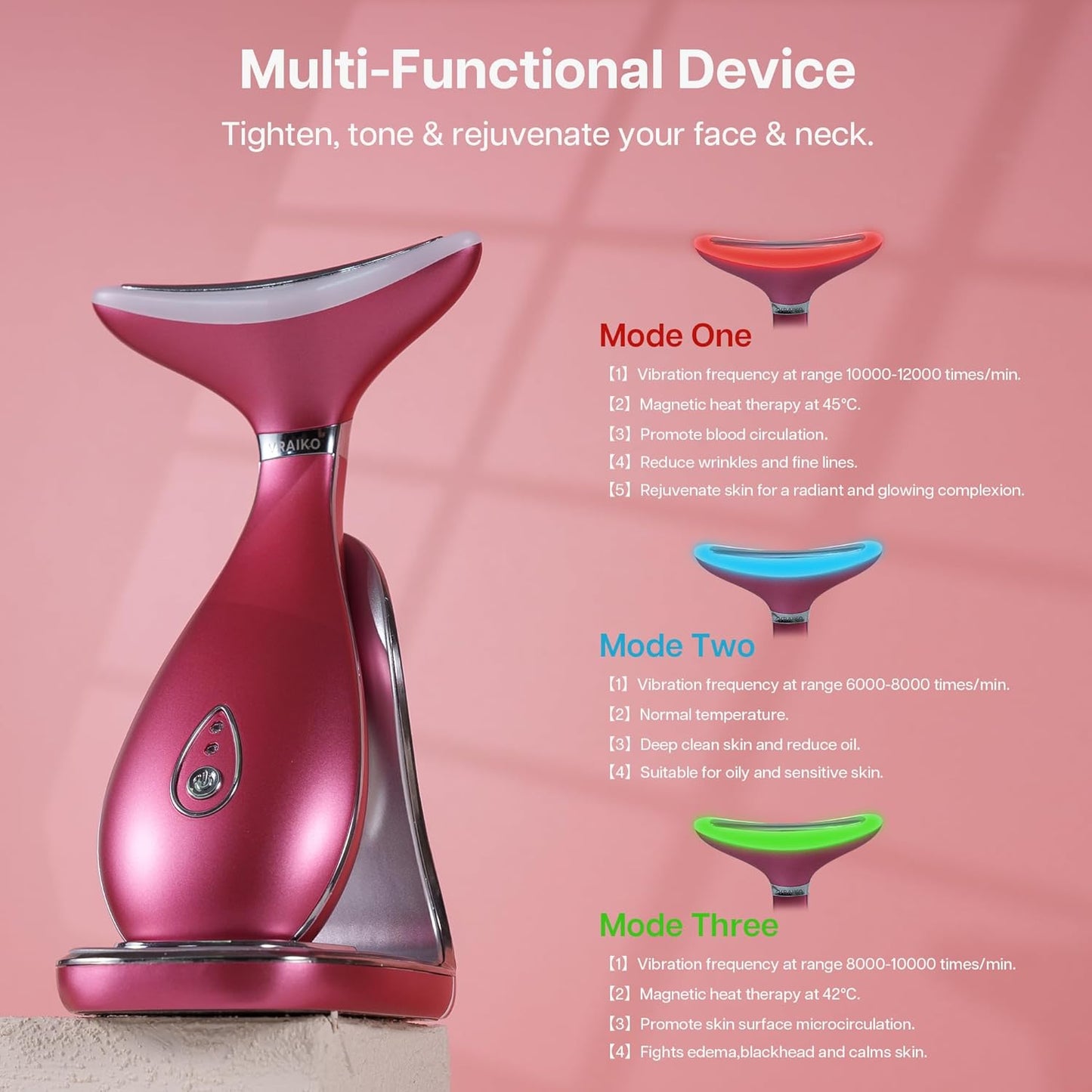 Bio Healing™ Neck, Face Massager – Anti-Aging, Lifting Skin Rejuvenation Device
