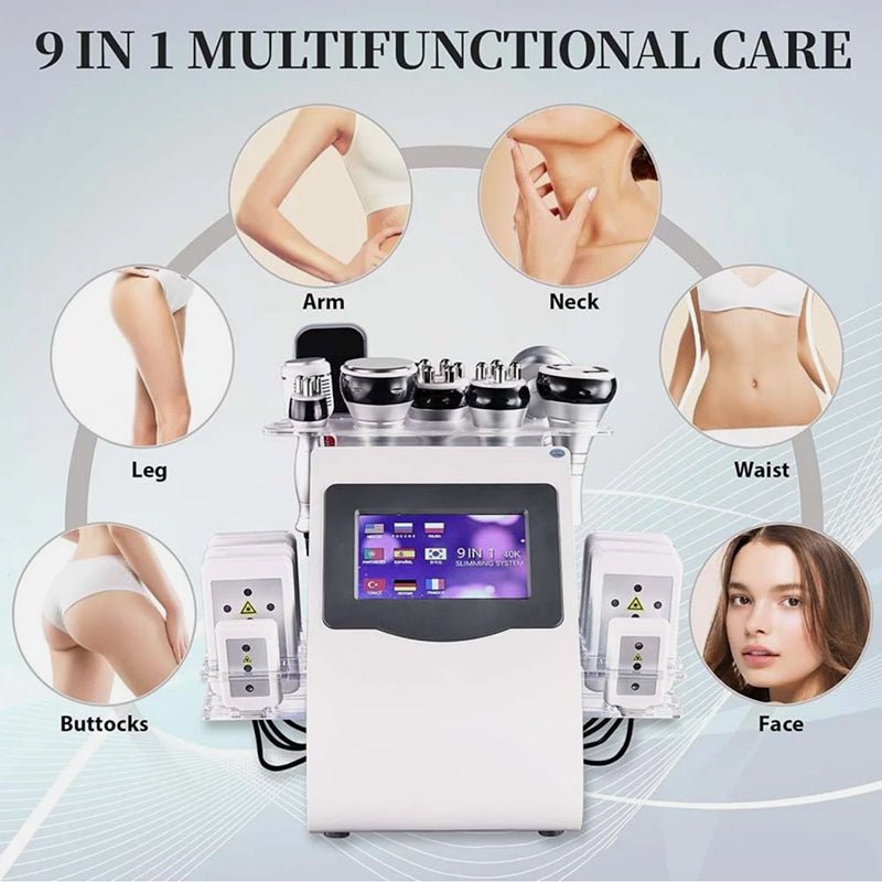 9 - in - 1 Ultrasonic Cavitation & RF Body Contouring Beauty Machine (80K Technology)