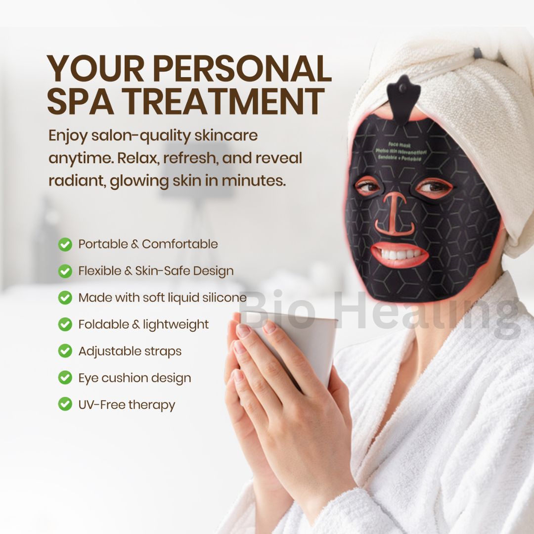 Red Light Therapy 7-Color LED Face Mask  - Bio Healing™