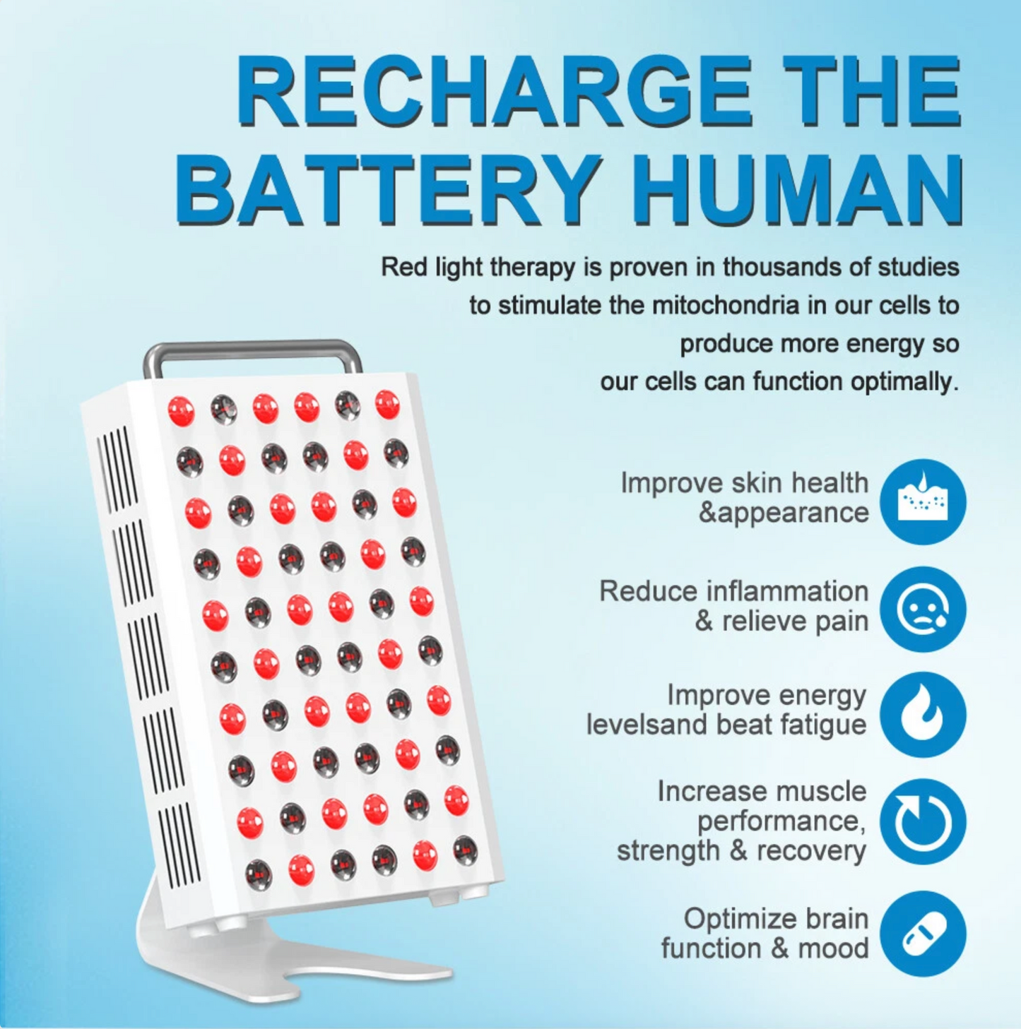 300W Red Light Therapy Panel Australia – Professional Skin & Pain Therapy