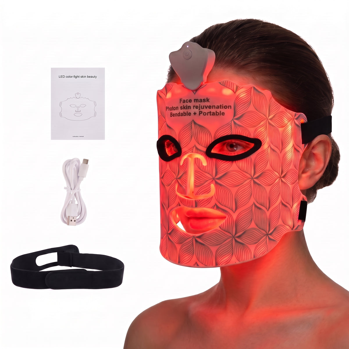 7 Color Wireless LED Face Mask for Skin Rejuvenation