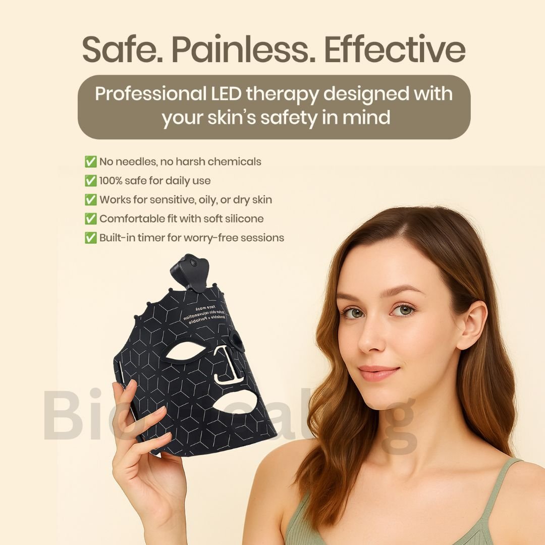 Red light therapy facial mask