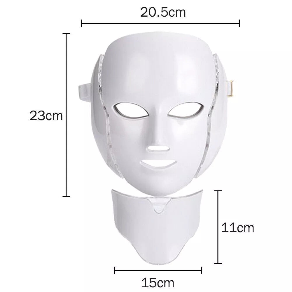 LED Light Face Mask Facial Skin Rejuvenation Therapy Anti Wrinkle