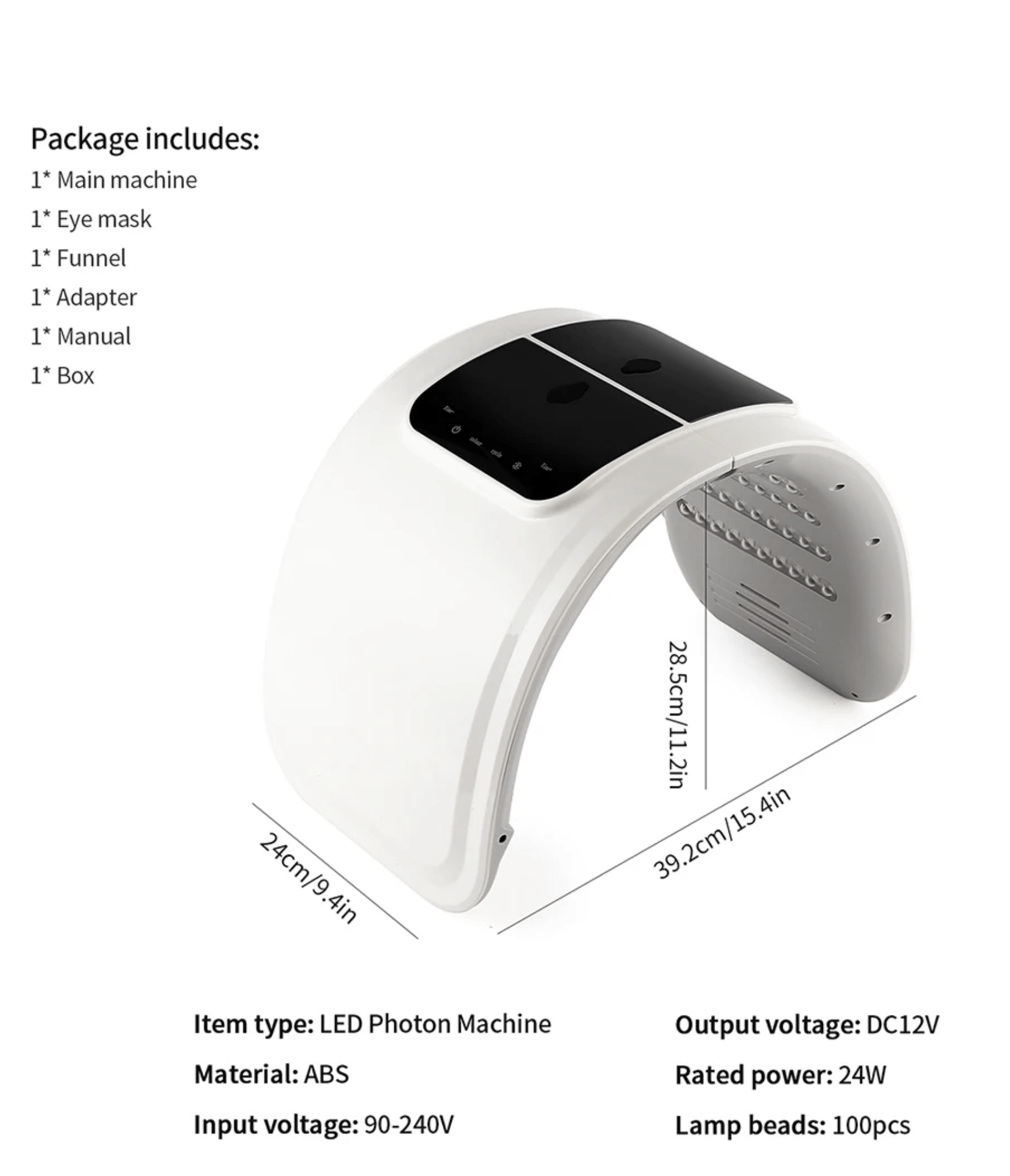 Multi-color LED facial mask