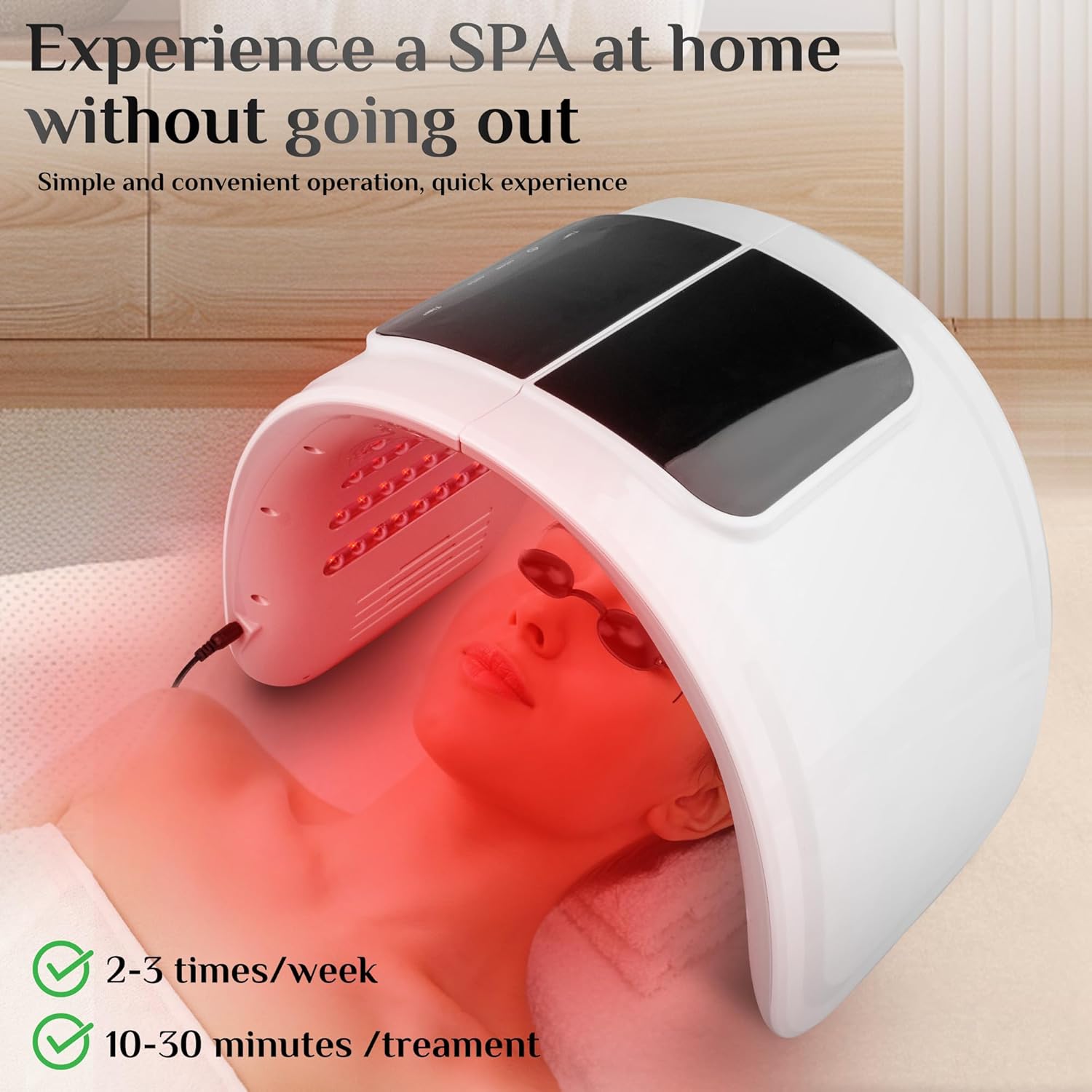 Wireless LED face mask