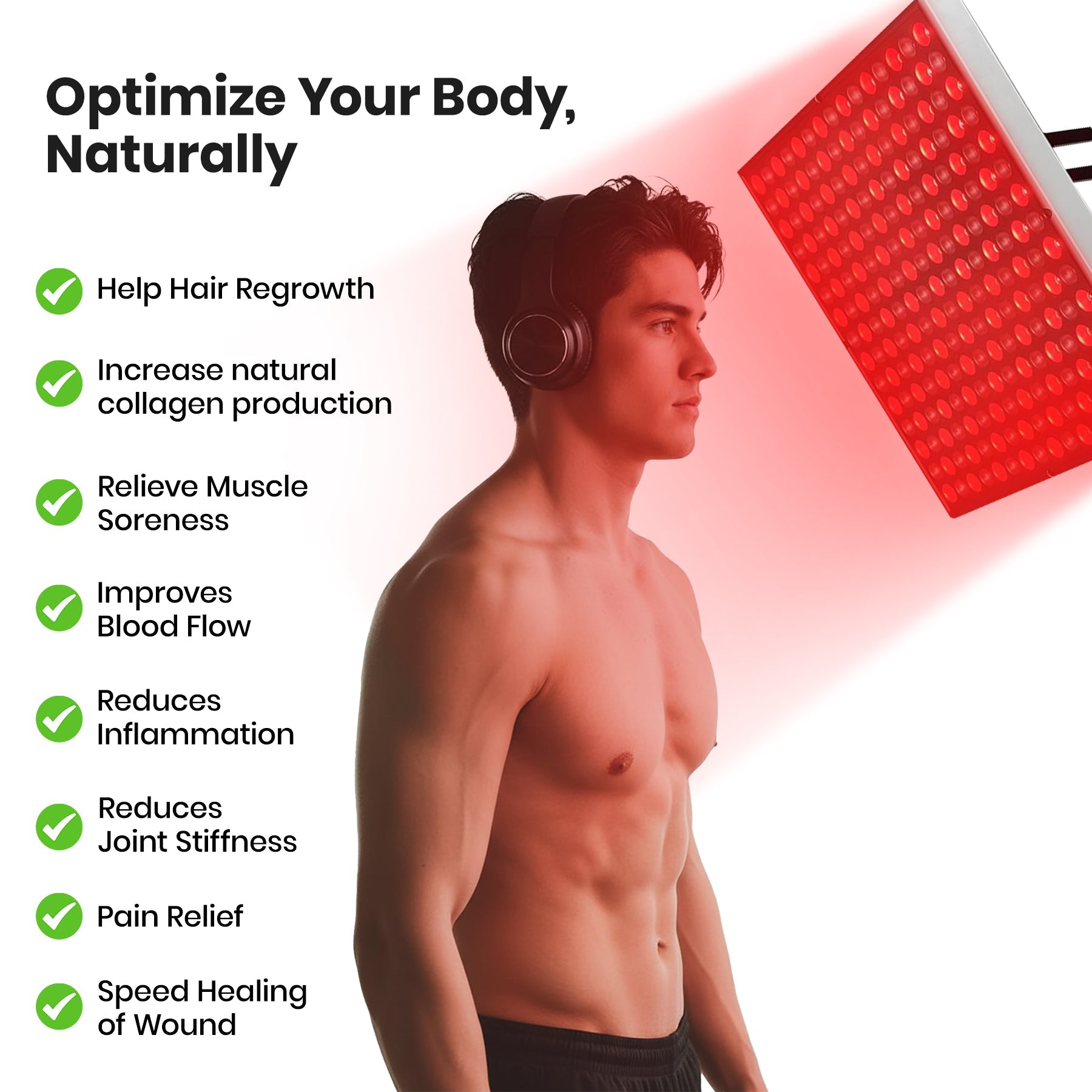 Red and near-infrared light therapy