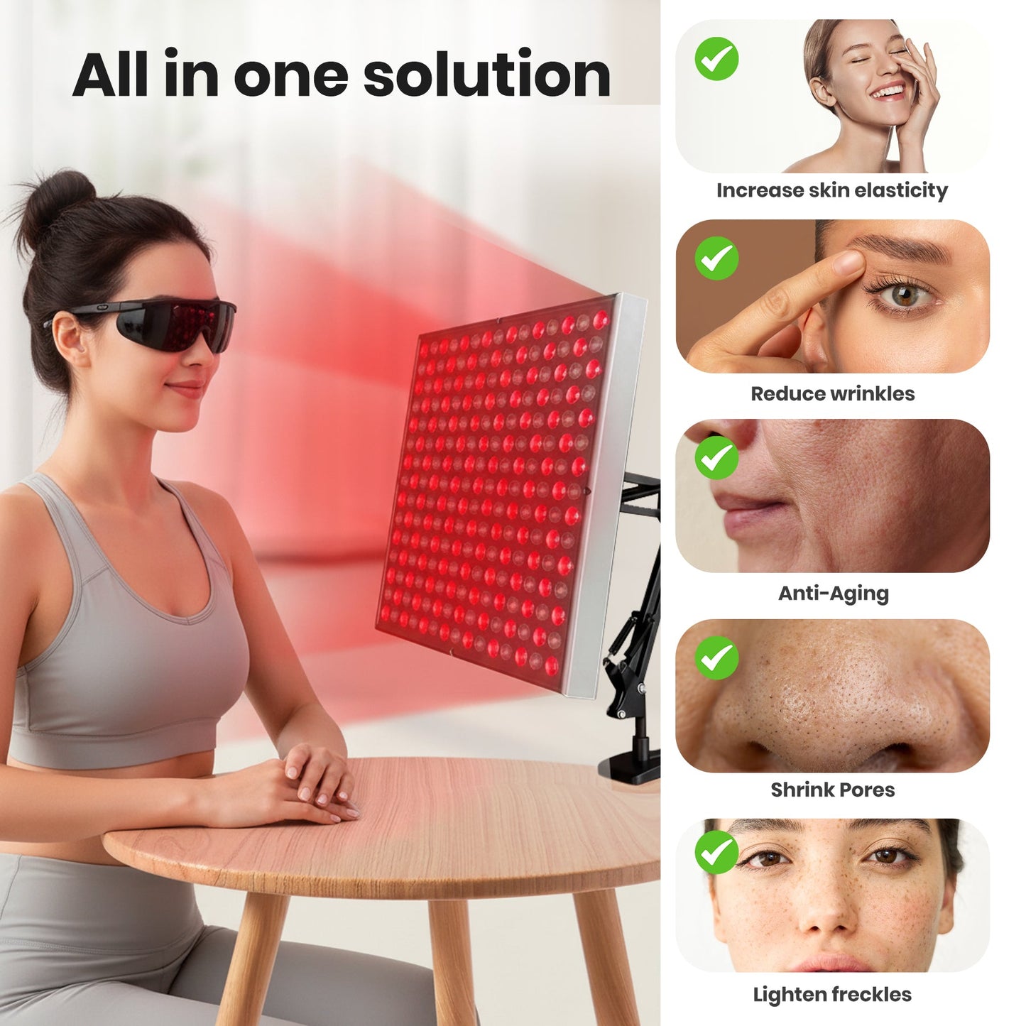 Full-body red light therapy panel