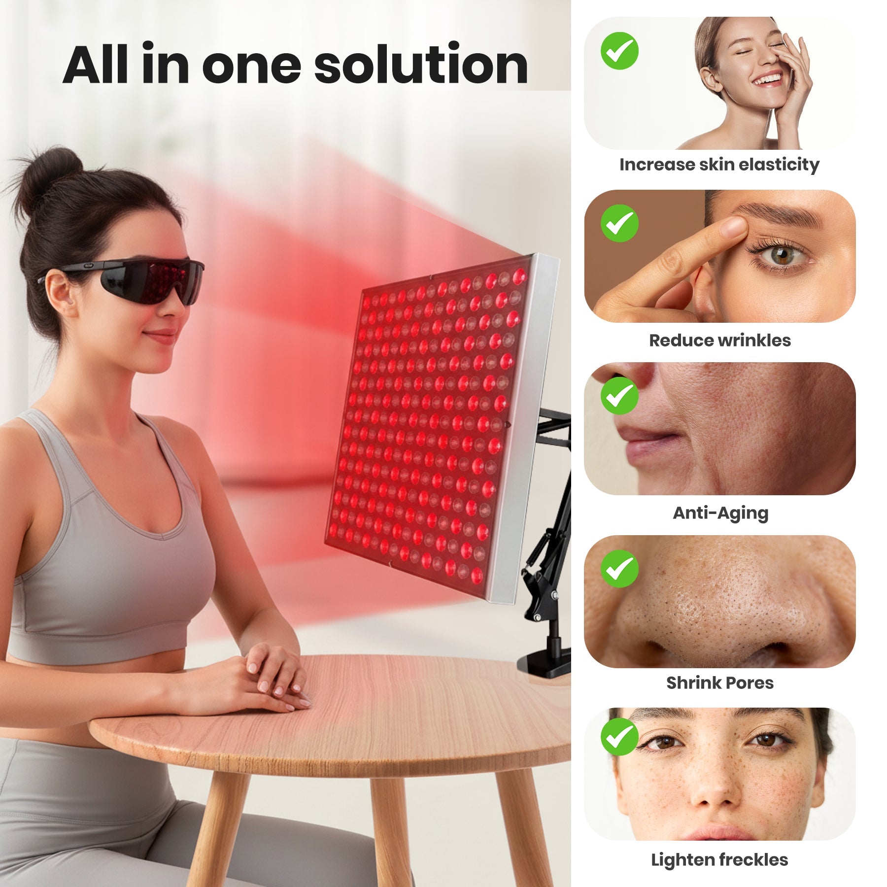 Full-body red light therapy panel